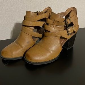Tan booties